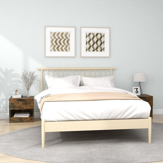 Nachtkastjes 2 st bewerkt hout gerookt eikenkleurig is nu te koop bij PeponiXL, paradijselijk wonen!