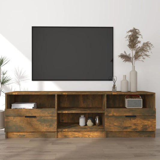 Tv-meubel 150x33,5x45 cm bewerkt hout gerookt eikenkleurig is nu te koop bij PeponiXL, paradijselijk wonen!