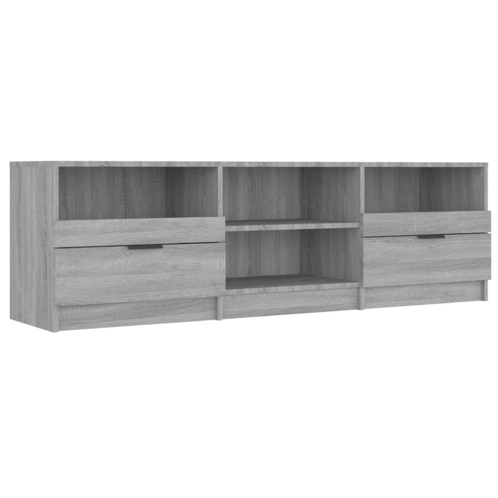Tv-meubel 150x33,5x45 cm bewerkt hout grijs sonoma eikenkleurig is nu te koop bij PeponiXL, paradijselijk wonen!