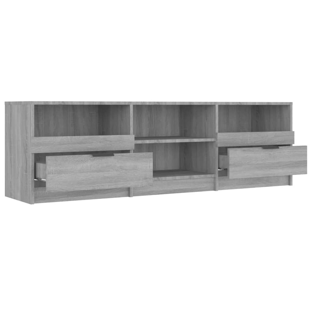 Tv-meubel 150x33,5x45 cm bewerkt hout grijs sonoma eikenkleurig is nu te koop bij PeponiXL, paradijselijk wonen!