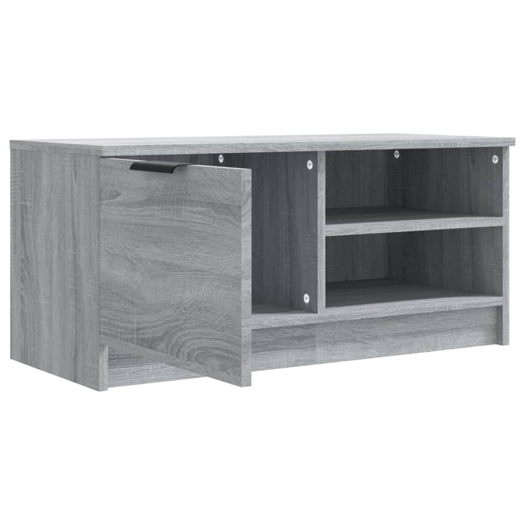 Tv-meubel 80x35x36,5 cm bewerkt hout grijs sonoma eikenkleurig is nu te koop bij PeponiXL, paradijselijk wonen!