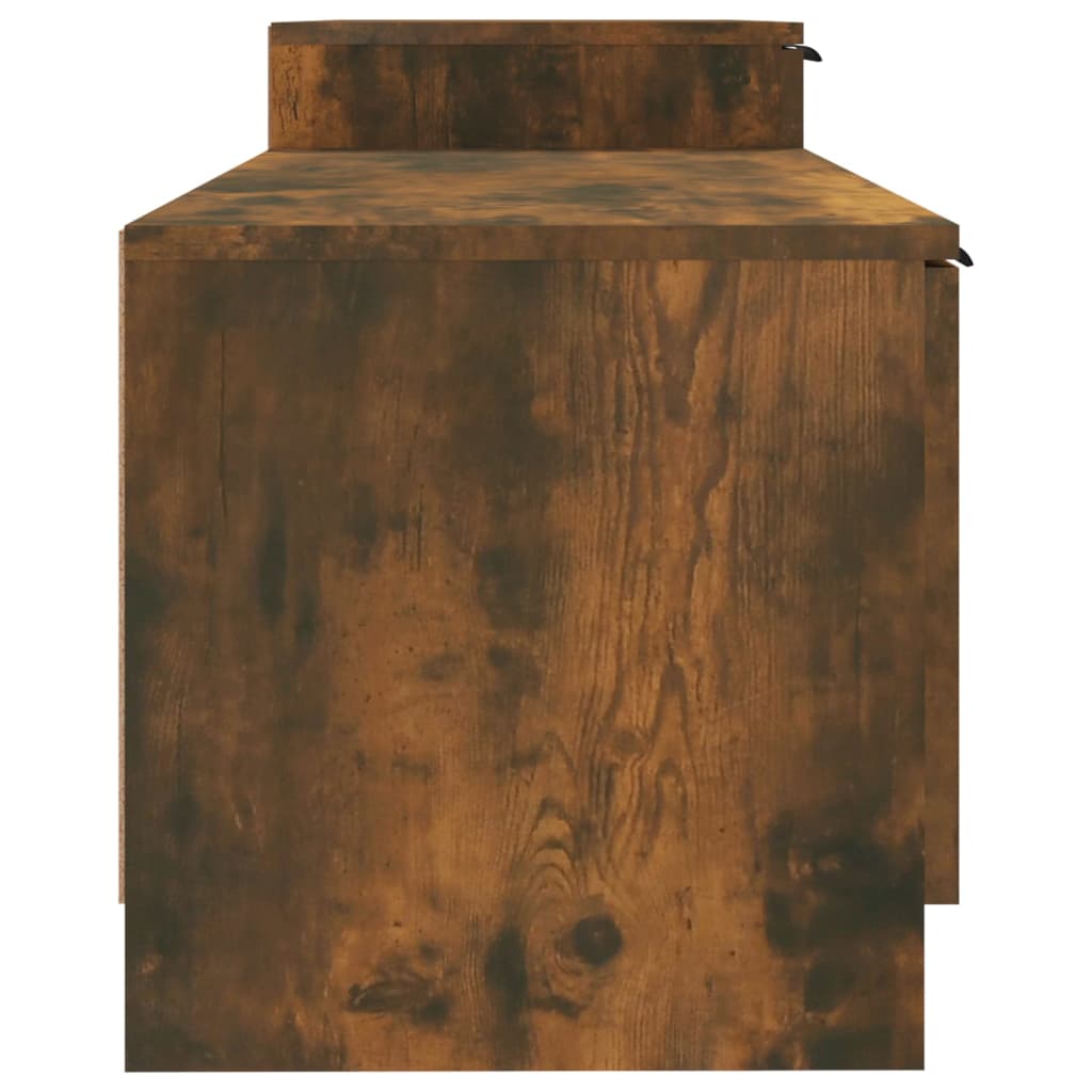 Tv-meubel 158,5x36x45 cm bewerkt hout gerookt eikenkleurig is nu te koop bij PeponiXL, paradijselijk wonen!