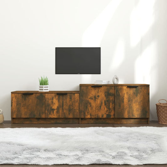 Tv-meubel 158,5x36x45 cm bewerkt hout gerookt eikenkleurig is nu te koop bij PeponiXL, paradijselijk wonen!