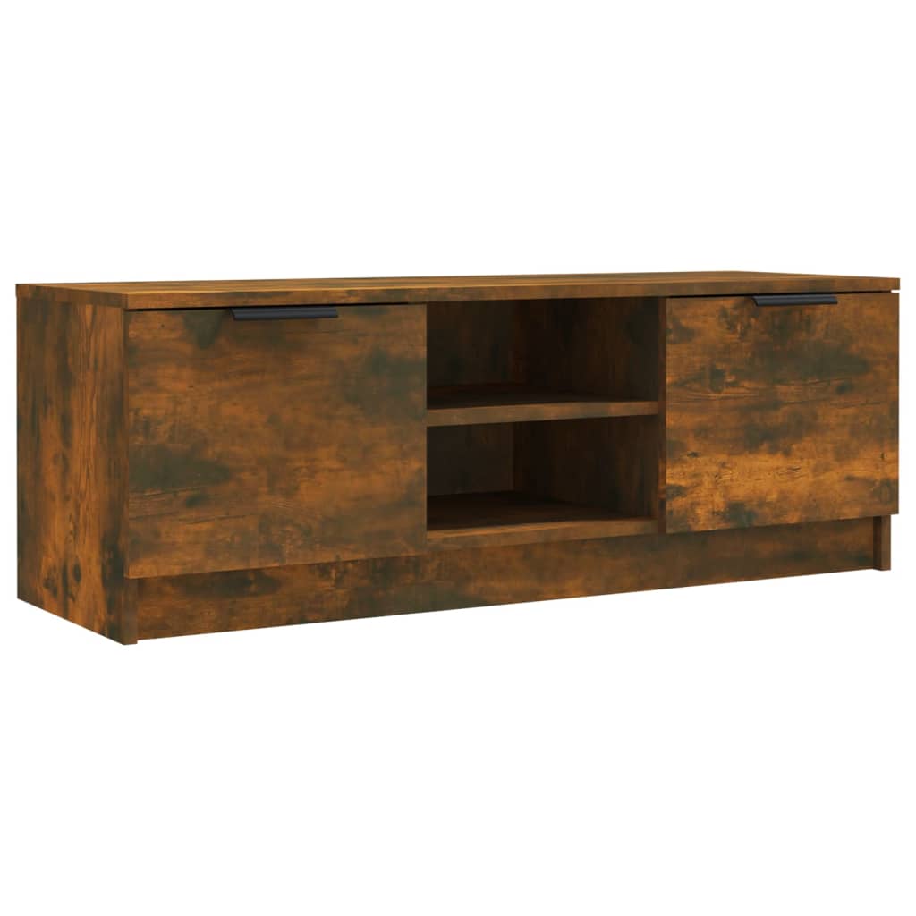 Tv-meubel 102x35x36,5 cm bewerkt hout gerookt eikenkleurig is nu te koop bij PeponiXL, paradijselijk wonen!