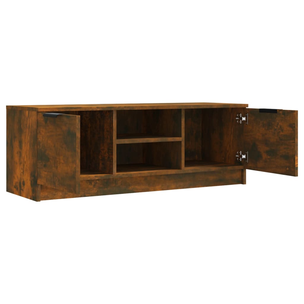 Tv-meubel 102x35x36,5 cm bewerkt hout gerookt eikenkleurig is nu te koop bij PeponiXL, paradijselijk wonen!
