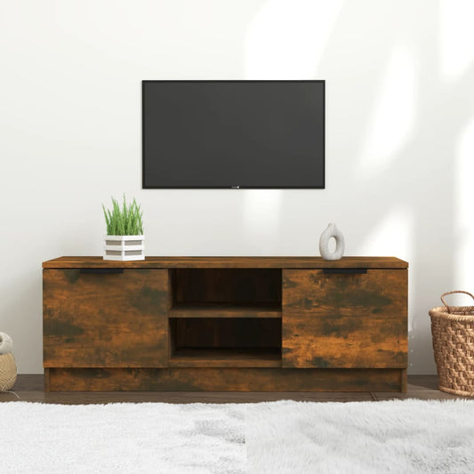 Tv-meubel 102x35x36,5 cm bewerkt hout gerookt eikenkleurig is nu te koop bij PeponiXL, paradijselijk wonen!