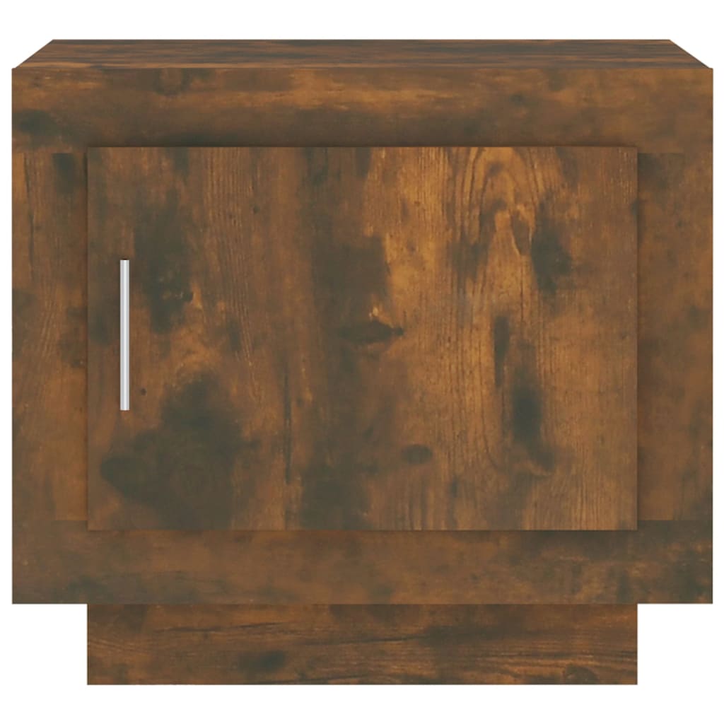 Salontafel 51x50x45 cm bewerkt hout gerookt eikenkleurig is nu te koop bij PeponiXL, paradijselijk wonen!