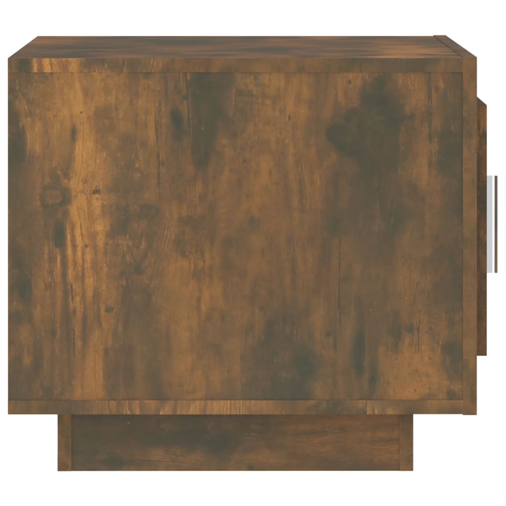 Salontafel 51x50x45 cm bewerkt hout gerookt eikenkleurig is nu te koop bij PeponiXL, paradijselijk wonen!