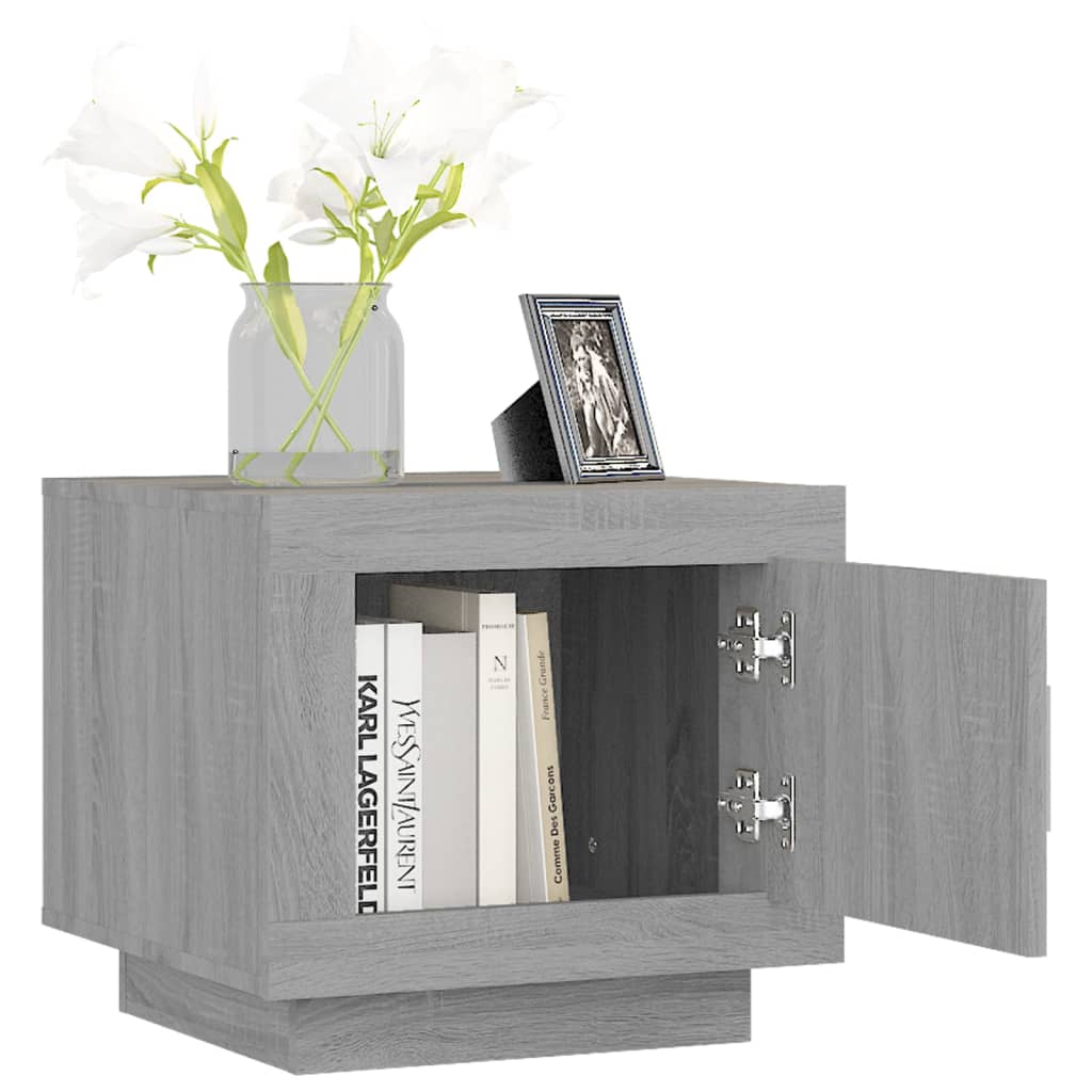 Salontafel 51x50x45 cm bewerkt hout grijs sonoma eikenkleurig is nu te koop bij PeponiXL, paradijselijk wonen!