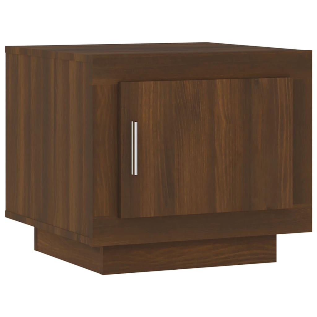 Salontafel 51x50x45 cm bewerkt hout bruin eikenkleur is nu te koop bij PeponiXL, paradijselijk wonen!