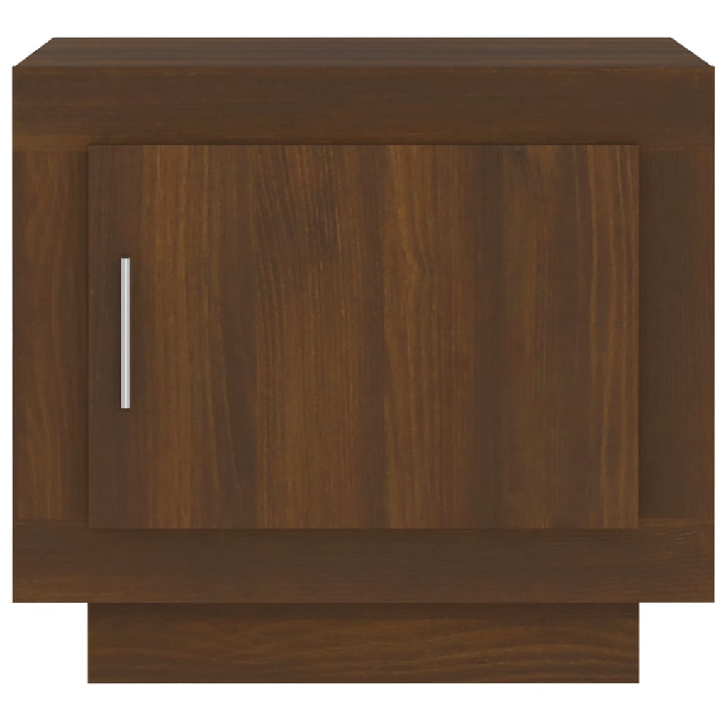 Salontafel 51x50x45 cm bewerkt hout bruin eikenkleur is nu te koop bij PeponiXL, paradijselijk wonen!
