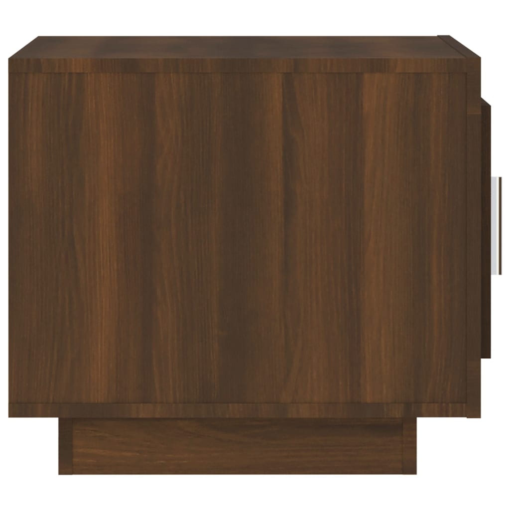 Salontafel 51x50x45 cm bewerkt hout bruin eikenkleur is nu te koop bij PeponiXL, paradijselijk wonen!