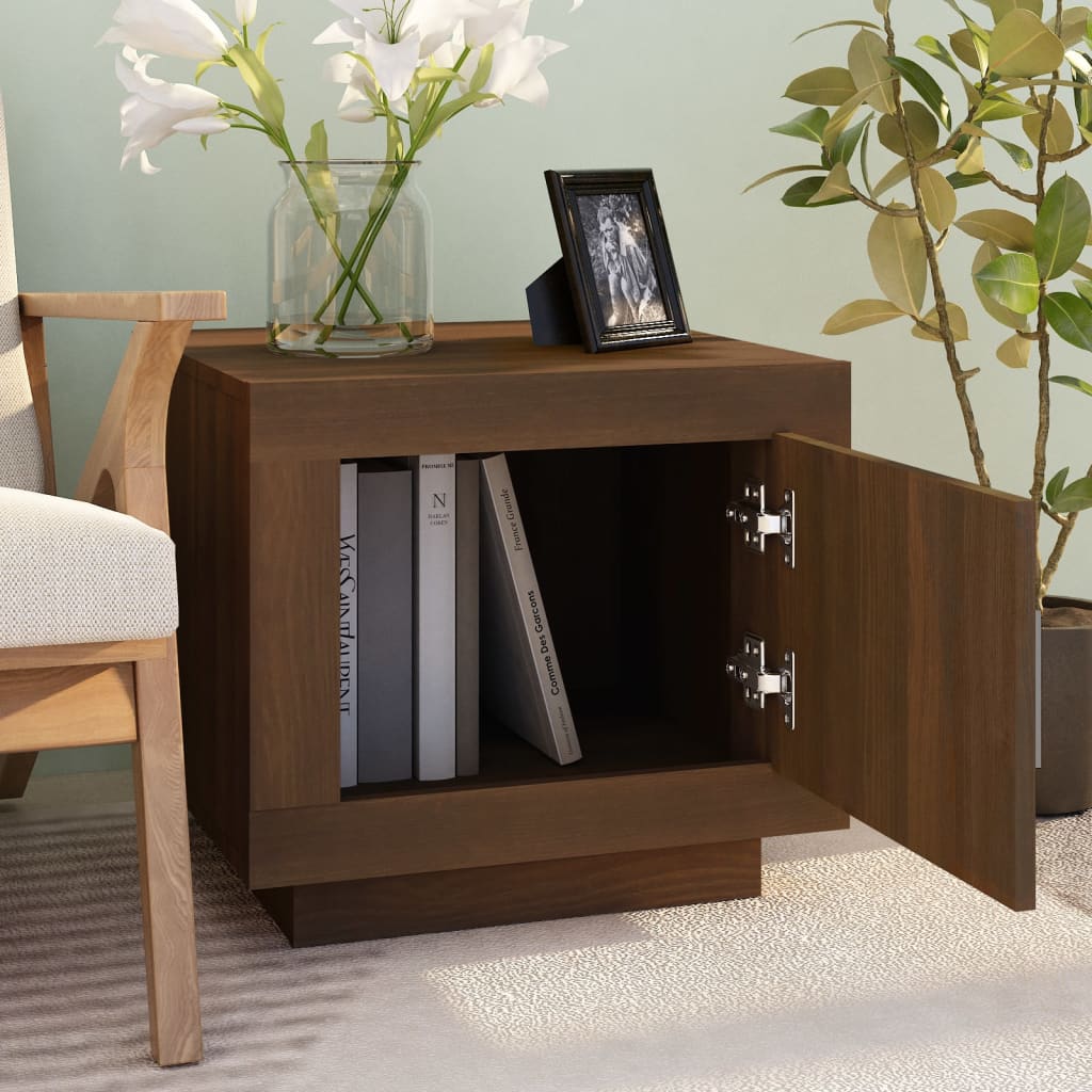 Salontafel 51x50x45 cm bewerkt hout bruin eikenkleur is nu te koop bij PeponiXL, paradijselijk wonen!