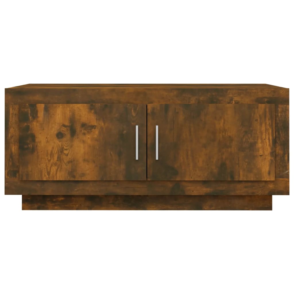 Salontafel 102x50x45 cm bewerkt hout gerookt eikenkleurig is nu te koop bij PeponiXL, paradijselijk wonen!