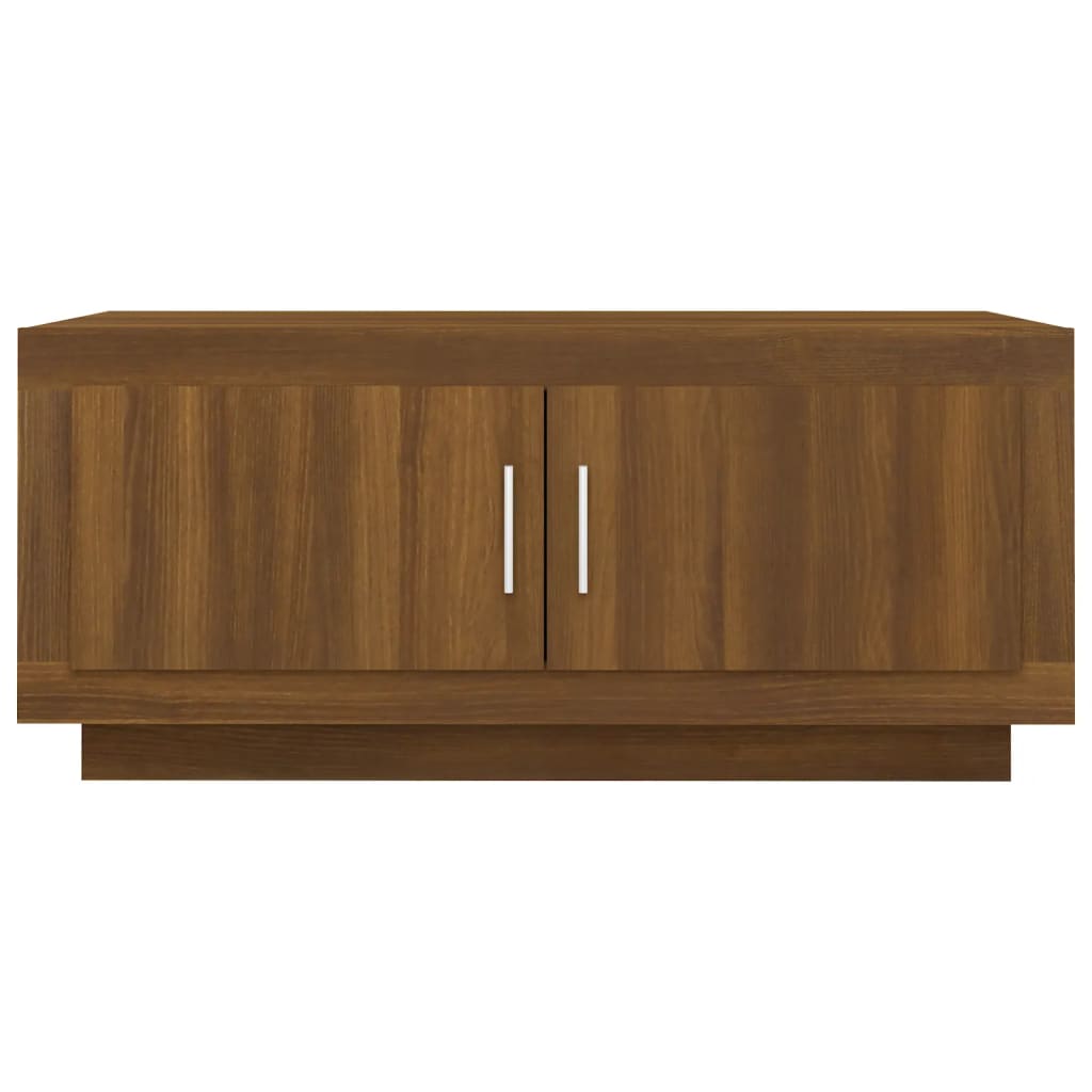 Salontafel 102x50x45 cm bewerkt hout bruin eikenkleur is nu te koop bij PeponiXL, paradijselijk wonen!