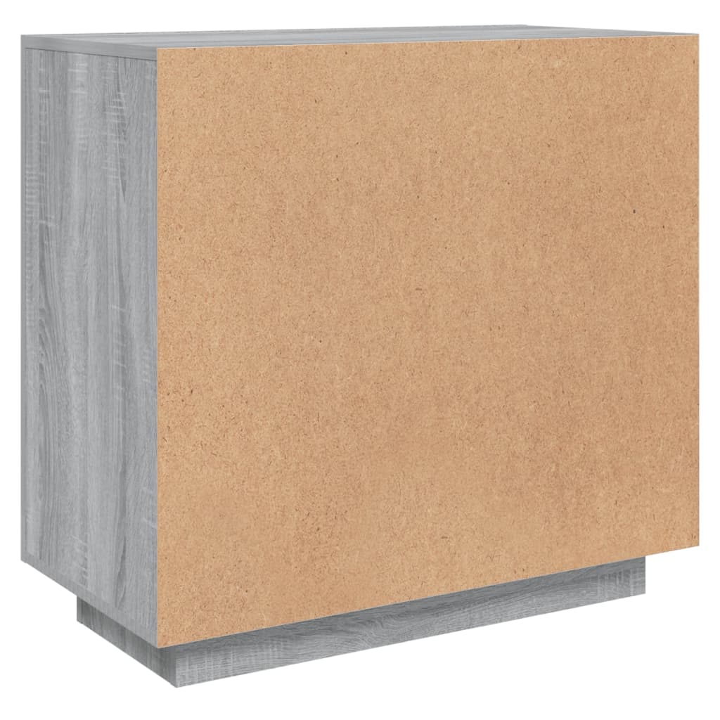 Dressoir 80x40x75 cm bewerkt hout grijs sonoma eikenkleurig is nu te koop bij PeponiXL, paradijselijk wonen!