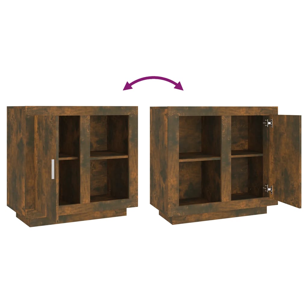 Dressoir 80x40x75 cm gerookt eikenkleurig is nu te koop bij PeponiXL, paradijselijk wonen!