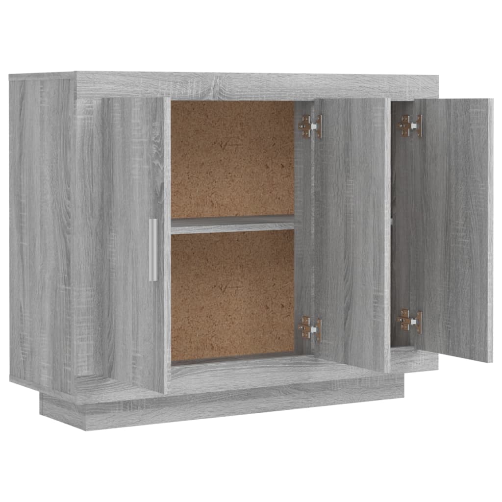 Dressoir 92x35x75 cm bewerkt hout grijs sonoma eikenkleurig is nu te koop bij PeponiXL, paradijselijk wonen!