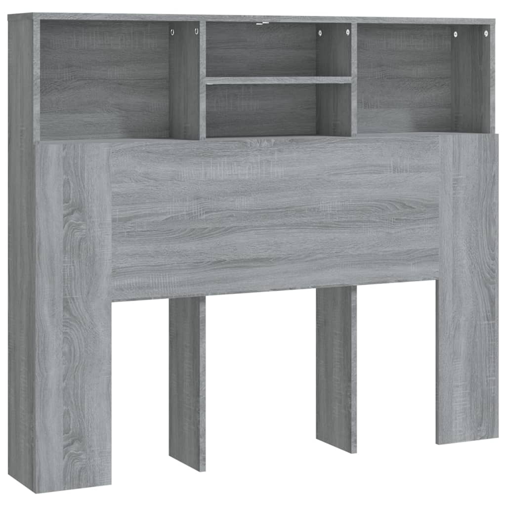 Hoofdbordkast 120x19x103,5 cm grijs sonoma eikenkleurig is nu te koop bij PeponiXL, paradijselijk wonen!