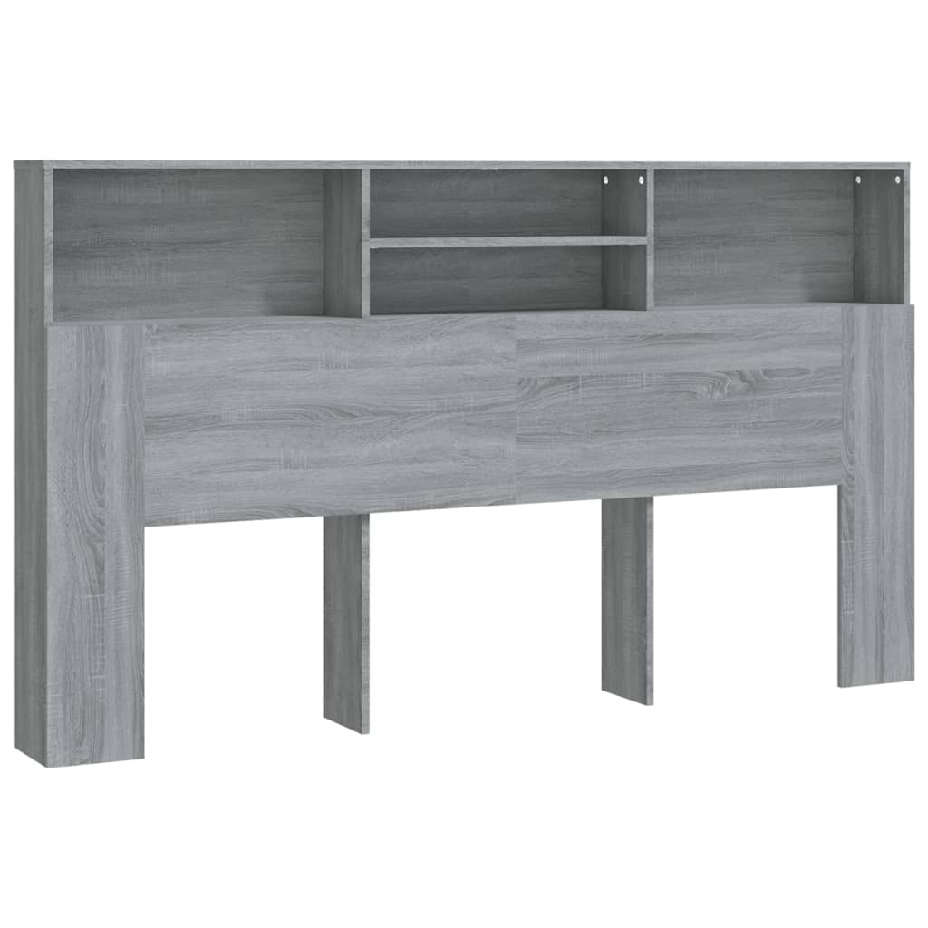 Hoofdbordkast 180x19x103,5 cm grijs sonoma eikenkleurig is nu te koop bij PeponiXL, paradijselijk wonen!