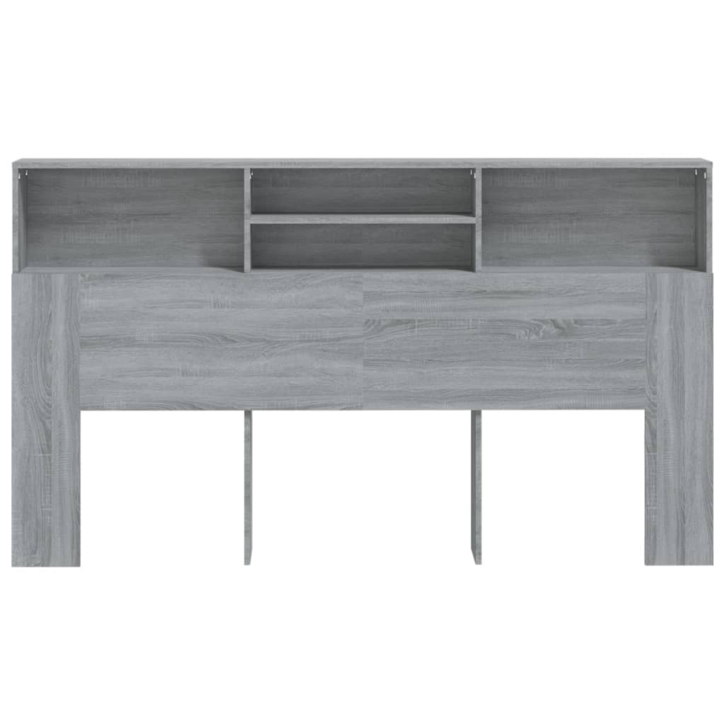 Hoofdbordkast 180x19x103,5 cm grijs sonoma eikenkleurig is nu te koop bij PeponiXL, paradijselijk wonen!