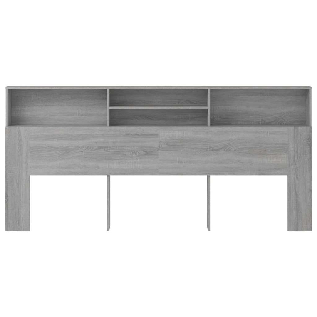 Hoofdbordkast 220x19x103,5 cm grijs sonoma eikenkleurig is nu te koop bij PeponiXL, paradijselijk wonen!