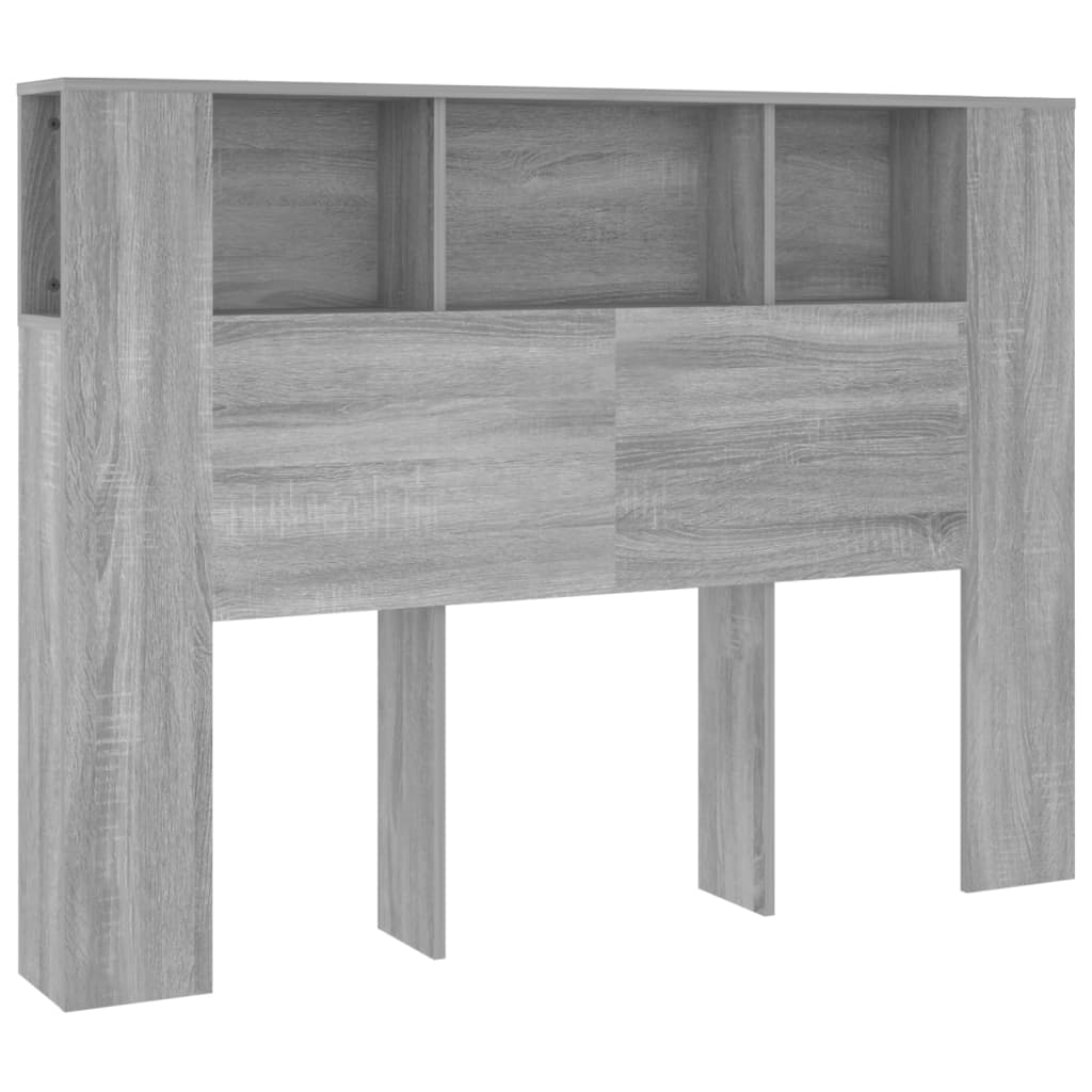 Hoofdbordkast 140x18,5x104,5 cm grijs sonoma eikenkleurig is nu te koop bij PeponiXL, paradijselijk wonen!