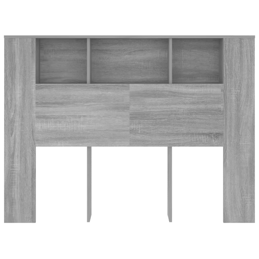Hoofdbordkast 140x18,5x104,5 cm grijs sonoma eikenkleurig is nu te koop bij PeponiXL, paradijselijk wonen!