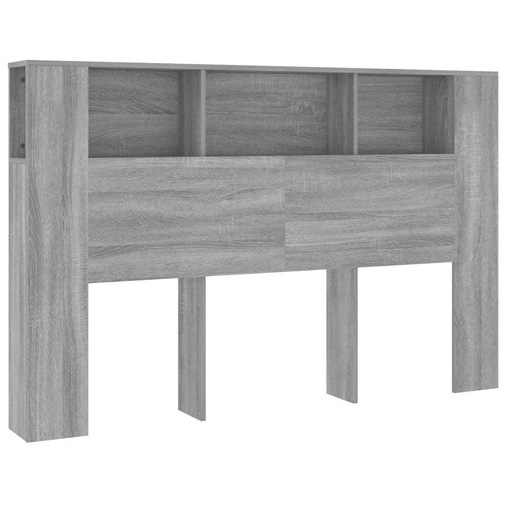 Hoofdbordkast 160x18,5x104,5 cm grijs sonoma eikenkleurig is nu te koop bij PeponiXL, paradijselijk wonen!