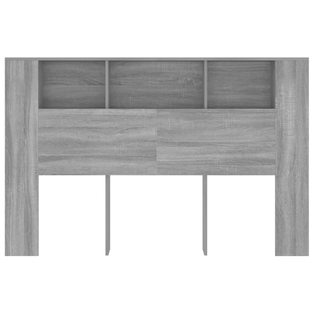 Hoofdbordkast 160x18,5x104,5 cm grijs sonoma eikenkleurig is nu te koop bij PeponiXL, paradijselijk wonen!