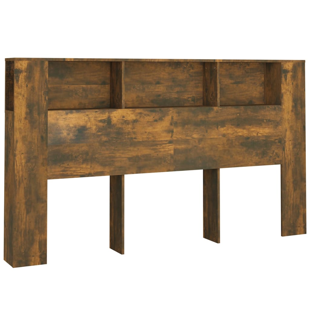 Hoofdbordkast 180x18,5x104,5 cm gerookt eikenkleurig is nu te koop bij PeponiXL, paradijselijk wonen!