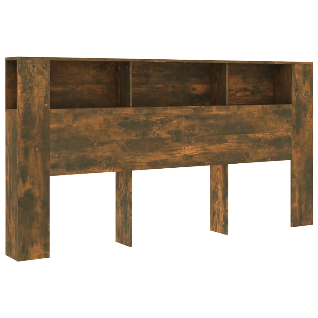 Hoofdbordkast 200x18,5x104,5 cm gerookt eikenkleurig is nu te koop bij PeponiXL, paradijselijk wonen!