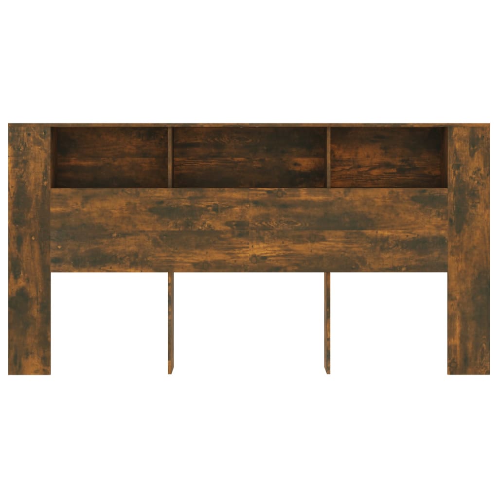 Hoofdbordkast 200x18,5x104,5 cm gerookt eikenkleurig is nu te koop bij PeponiXL, paradijselijk wonen!