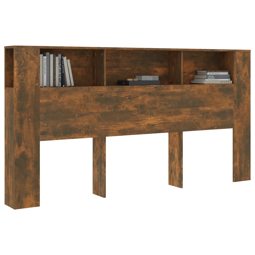 Hoofdbordkast 200x18,5x104,5 cm gerookt eikenkleurig is nu te koop bij PeponiXL, paradijselijk wonen!
