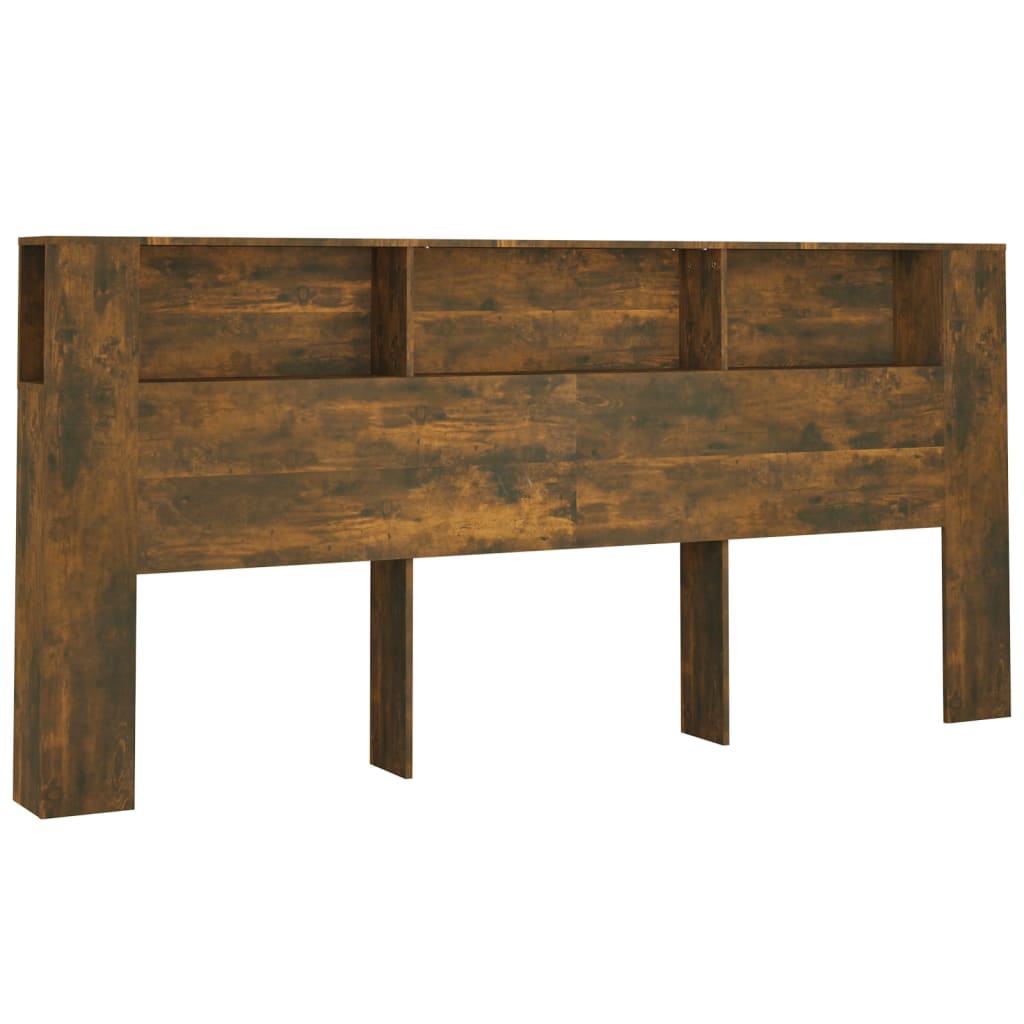 Hoofdbordkast 220x18,5x104,5 cm gerookt eikenkleurig is nu te koop bij PeponiXL, paradijselijk wonen!