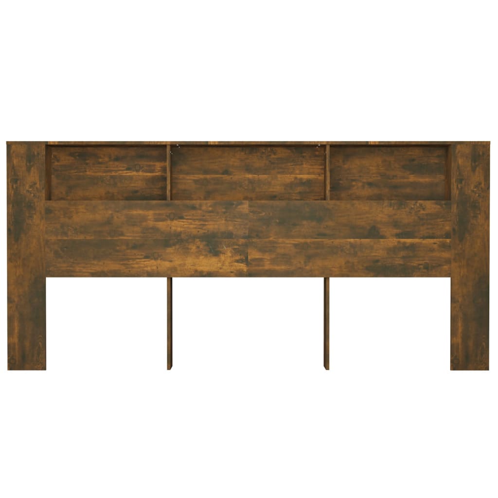 Hoofdbordkast 220x18,5x104,5 cm gerookt eikenkleurig is nu te koop bij PeponiXL, paradijselijk wonen!