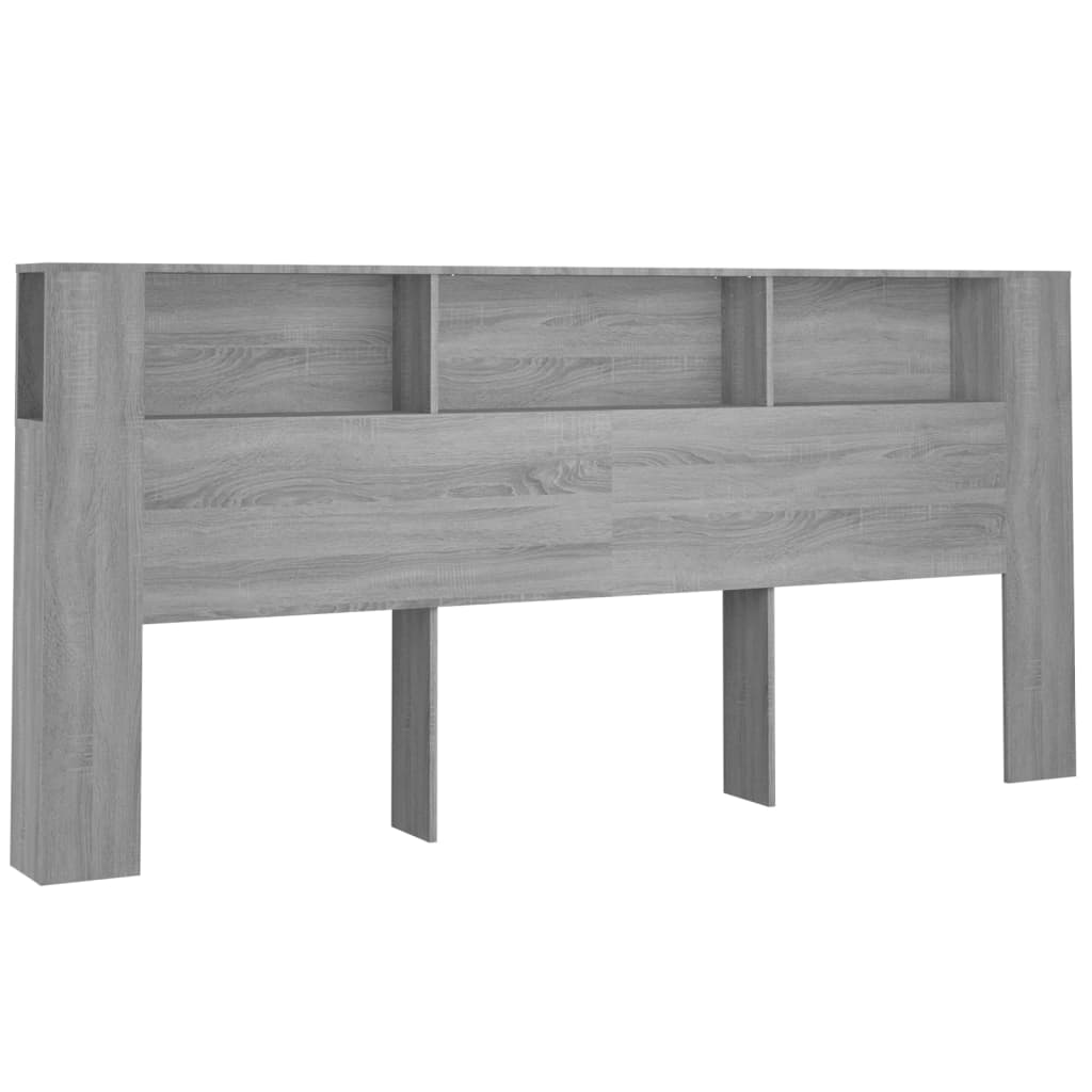 Hoofdbordkast 220x18,5x104,5 cm grijs sonoma eikenkleurig is nu te koop bij PeponiXL, paradijselijk wonen!