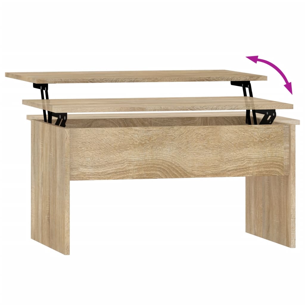 Salontafel 80x50,5x41,5 cm bewerkt hout sonoma eikenkleurig is nu te koop bij PeponiXL, paradijselijk wonen!
