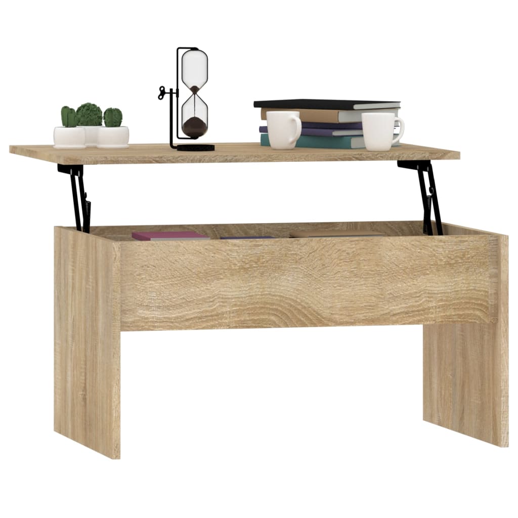 Salontafel 80x50,5x41,5 cm bewerkt hout sonoma eikenkleurig is nu te koop bij PeponiXL, paradijselijk wonen!