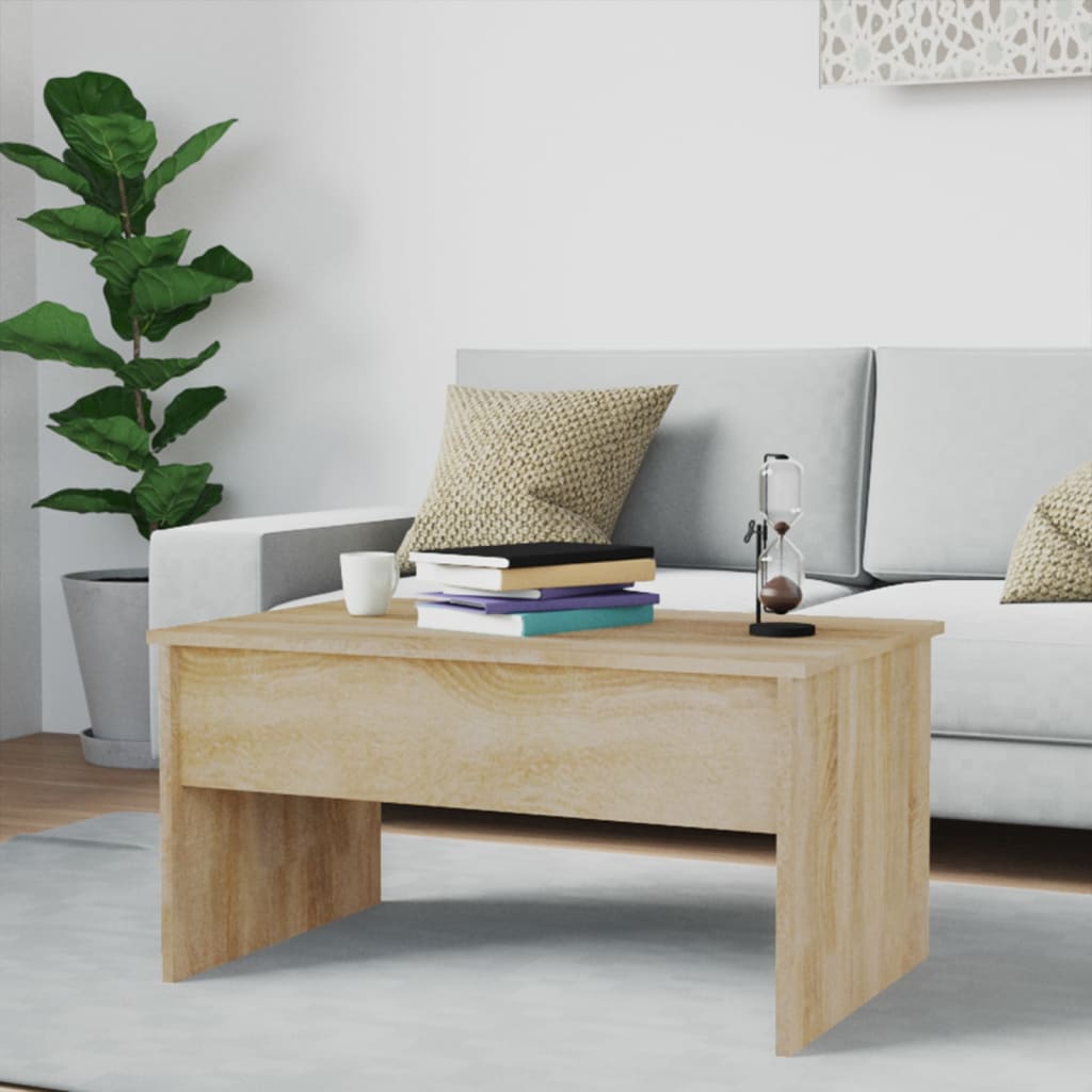 Salontafel 80x50,5x41,5 cm bewerkt hout sonoma eikenkleurig is nu te koop bij PeponiXL, paradijselijk wonen!