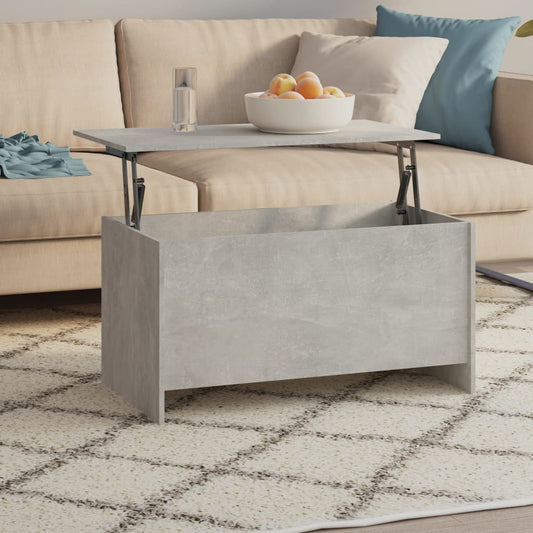 Salontafel 102x55,5x52,5 cm bewerkt hout betongrijs is nu te koop bij PeponiXL, paradijselijk wonen!