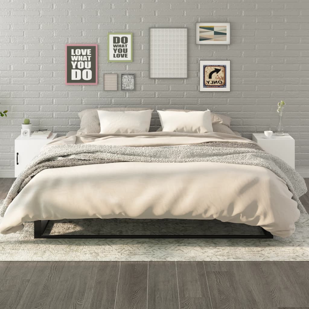 Nachtkastjes 2 st bewerkt hout wit is nu te koop bij PeponiXL, paradijselijk wonen!