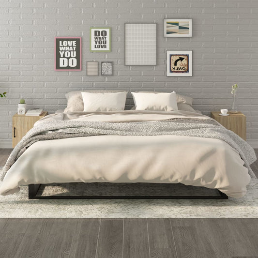 Nachtkastjes 2 st bewerkt hout sonoma eikenkleurig is nu te koop bij PeponiXL, paradijselijk wonen!