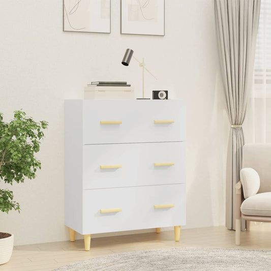 Dressoir 70x34x90 cm bewerkt hout wit is nu te koop bij PeponiXL, paradijselijk wonen!