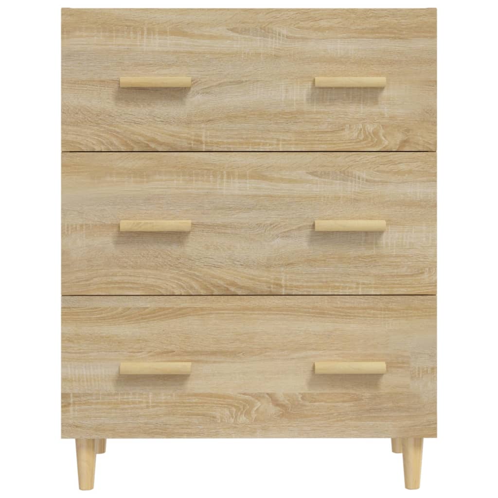 Dressoir 70x34x90 cm bewerkt hout sonoma eikenkleurig is nu te koop bij PeponiXL, paradijselijk wonen!