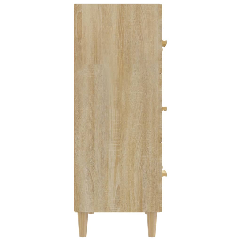Dressoir 70x34x90 cm bewerkt hout sonoma eikenkleurig is nu te koop bij PeponiXL, paradijselijk wonen!