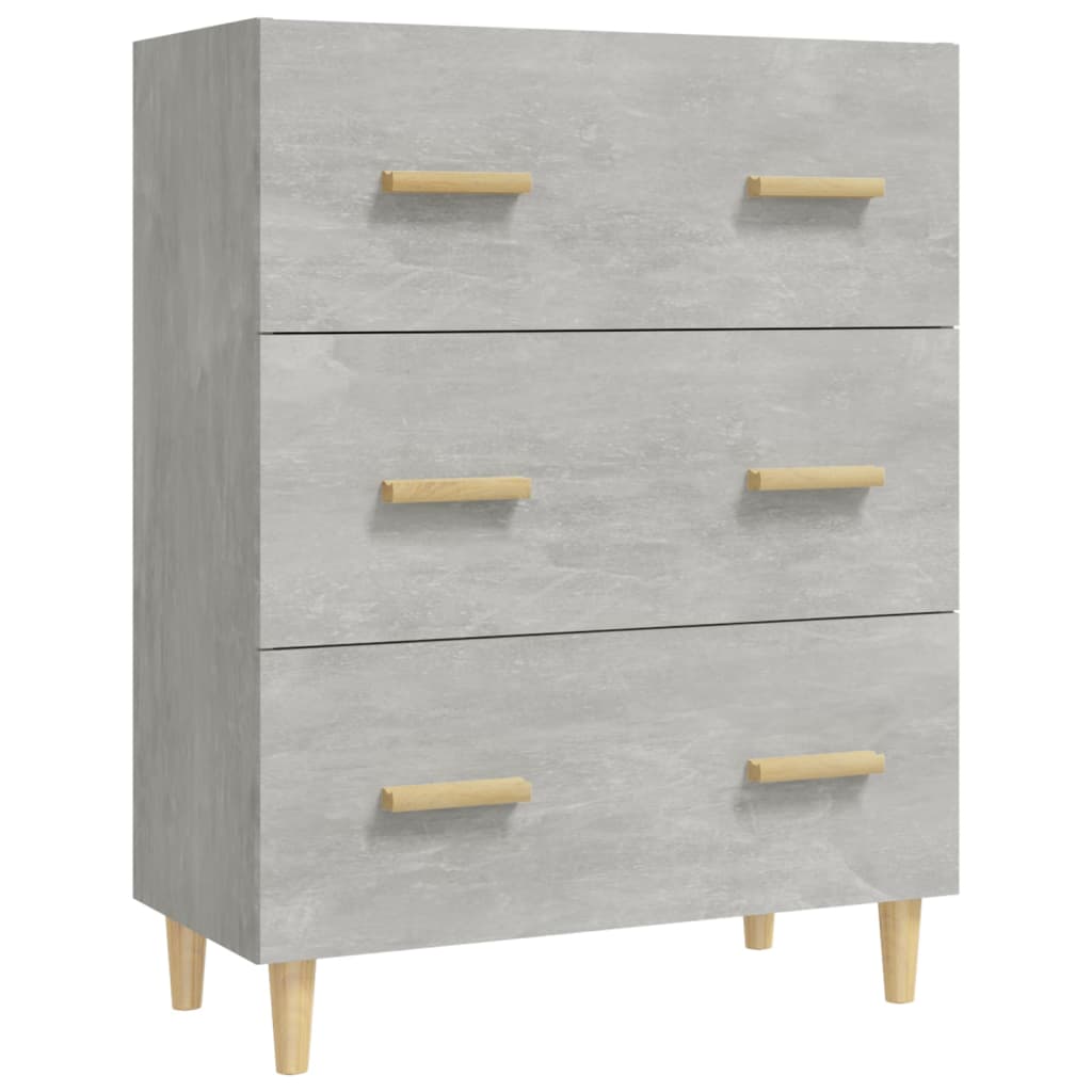 Dressoir 70x34x90 cm bewerkt hout betongrijs is nu te koop bij PeponiXL, paradijselijk wonen!