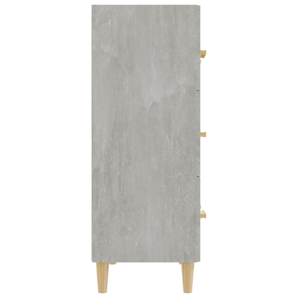 Dressoir 70x34x90 cm bewerkt hout betongrijs is nu te koop bij PeponiXL, paradijselijk wonen!