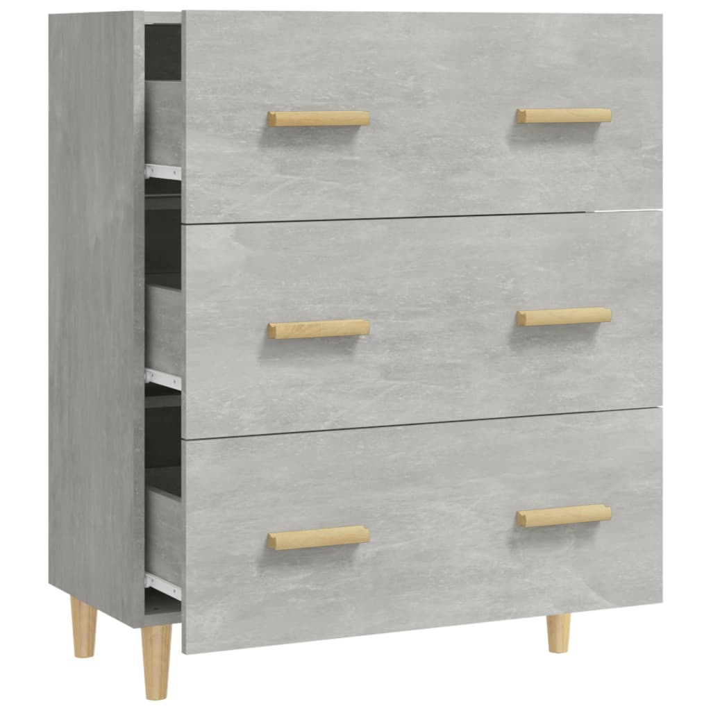 Dressoir 70x34x90 cm bewerkt hout betongrijs is nu te koop bij PeponiXL, paradijselijk wonen!