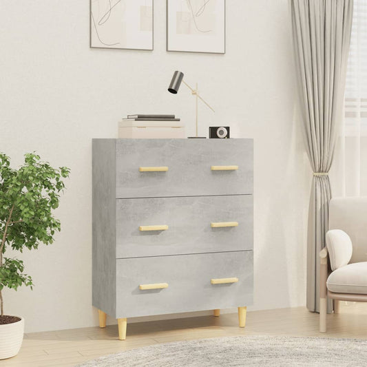 Dressoir 70x34x90 cm bewerkt hout betongrijs is nu te koop bij PeponiXL, paradijselijk wonen!